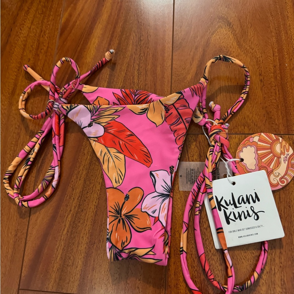 Kulani Kinis Pink Floral bikini bottoms
